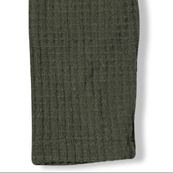 Cardigan Waffle Knit & Lace Olive Green Buttoned Top, Ten Sixty Sherman Girls - Picture 7 of 13